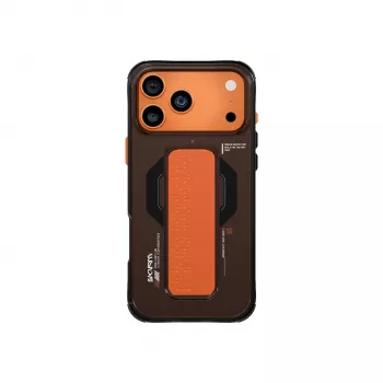 Skinarma Haxa custodia per iPhone 17 Pro Max con ricarica magnetica + supporto grip grafite