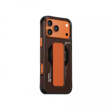 Skinarma Haxa custodia per iPhone 17 Pro Max con ricarica magnetica + supporto grip grafite