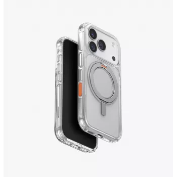 UNIQ Swivix custodia per iPhone 17 con kickstand girevole a 360°, trasparente