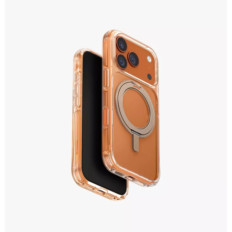 UNIQ Swivix custodia per iPhone 17 con kickstand girevole a 360°, trasparente