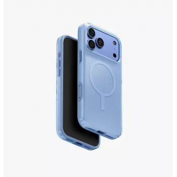 UNIQ Clario MagClick custodia di ricarica per iPhone 18 Pro Max / 17 Pro Max – blu