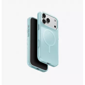 UNIQ Clario MagClick custodia di ricarica per iPhone 18 Pro Max / 17 Pro Max – blu