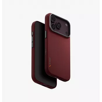 UNIQ Keva Edge MagClick custodia di ricarica per iPhone 18 Pro / 17 Pro - rosso