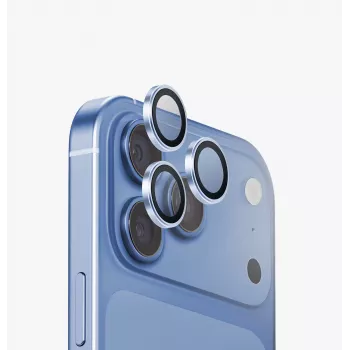 UNIQ Optix Aluguard (DX2) protezione obiettivo fotocamera per iPhone 18 Pro / iPhone 18 Pro Max – blu con applicatore