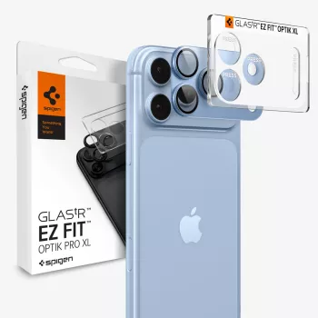 Spigen Optik Pro XL GLAS.TR EZ FIT vetro protettivo per obiettivo fotocamera per iPhone 18 Pro Max – azzurro
