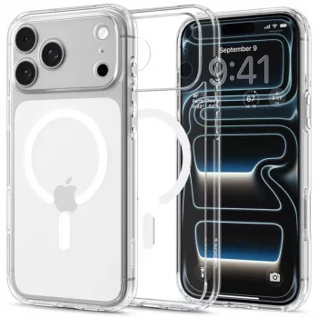 Spigen Ultra Hybrid MagSafe custodia per iPhone 18 Pro / 17 Pro - cristallo trasparente bianco