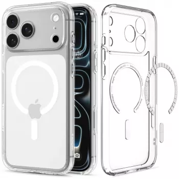 Spigen Ultra Hybrid MagSafe custodia per iPhone 18 Pro / 17 Pro - cristallo trasparente bianco