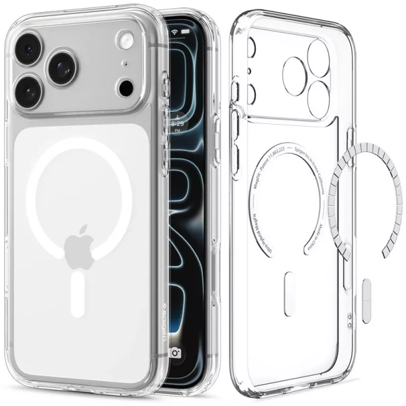 Spigen Ultra Hybrid MagSafe custodia per iPhone 18 Pro / 17 Pro - cristallo trasparente bianco