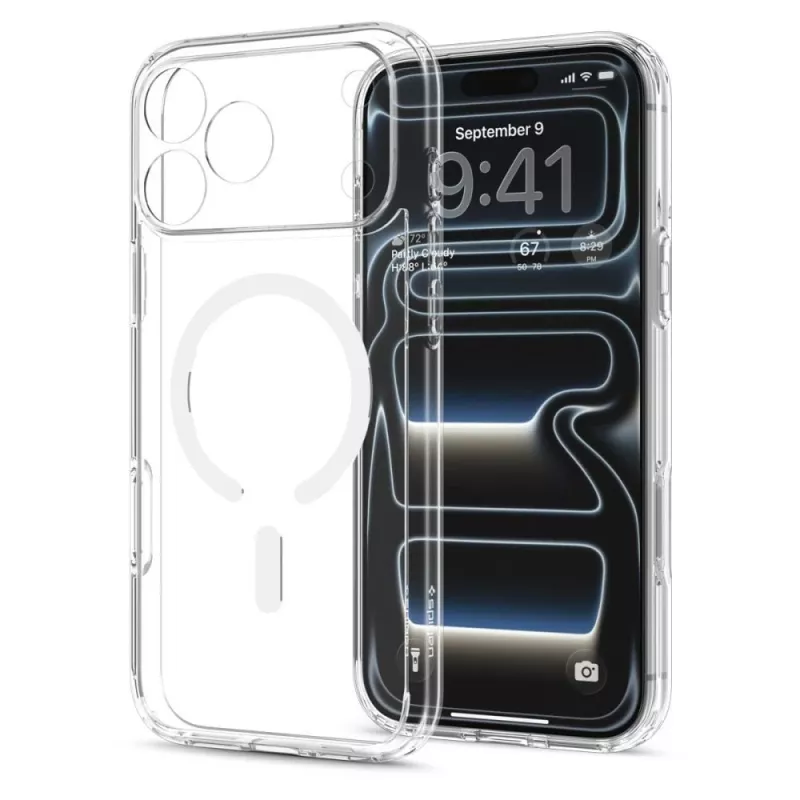 Spigen Ultra Hybrid MagSafe custodia per iPhone 18 Pro / 17 Pro - cristallo trasparente bianco