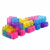 LEAN TOYS mattoncini in gomma costruzioni flessibili trasparenti multicolore 20 pz.