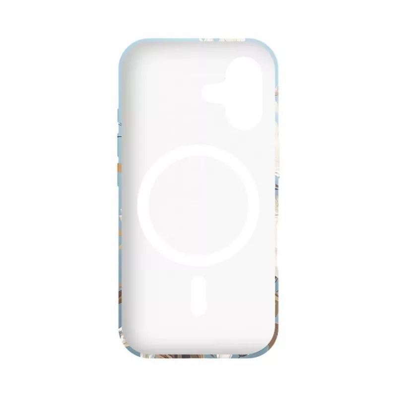 Evelatus custodia Slim Shell con MagSafe per Apple iPhone 16 – stampa personalizzata Flower Blue