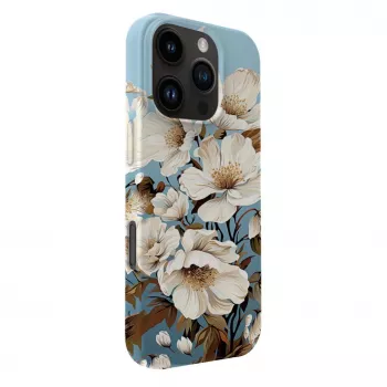 Evelatus custodia Slim Shell con MagSafe per iPhone 16 Pro Max - Flower Blue