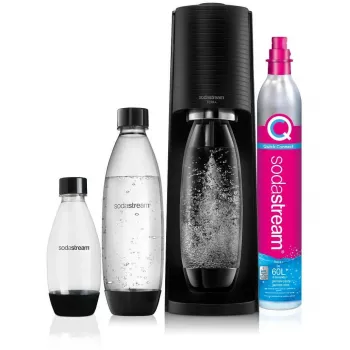 SodaStream Terra Megapack nero gasatore con 3 bottiglie e bombola CO2 Quick Connect