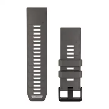 Garmin QuickFit 26 Cinturini per orologio, Pebble Grey/Silver Grey silicone [010-14510-00]