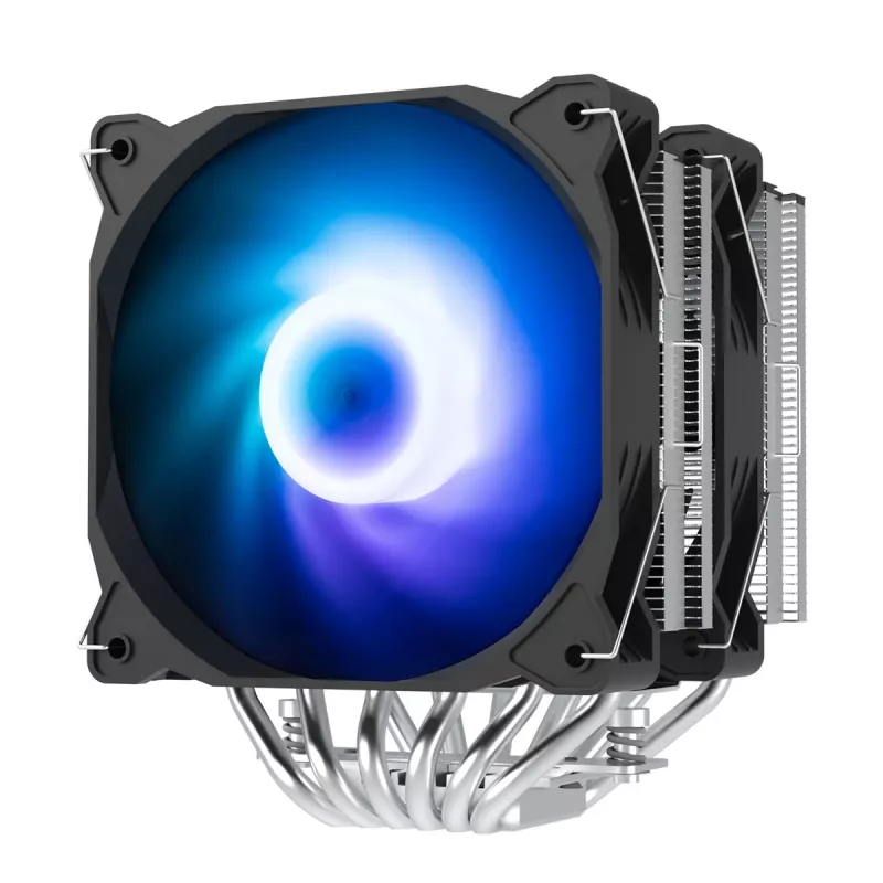 Zalman CNPS12X BP ARGB Dissipatore CPU dual-tower, 2 ventole PWM 120mm, nero