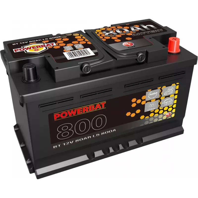 POWERBAT L4 12V 80Ah batteria AGM start-stop