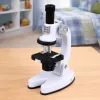 LEAN TOYS set didattico microscopio per bambini Zoom 1200x accessori bianco