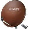 SCHWAIGER set antenna satellitare 80 cm con LNB singolo, rosso mattone