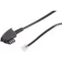 ShiverPeaks 70093-KOMSA - 3 m - TAE-F - RJ-11 - nero - connettore maschio/connettore maschio - cavo telefonico rotondo