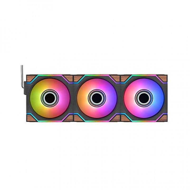 Thermaltake SWAFAN 120 EX INFINITY Wood Edition ventola per case 120 mm, confezione da 3