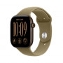 Apple Watch Series 12 GPS 42 mm cassa in alluminio bronzo scuro con cinturino Sport oliva - S/M