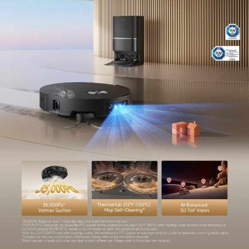 Dreame L60 Ulta RLL37CE0-BK robot aspirapolvere, nero