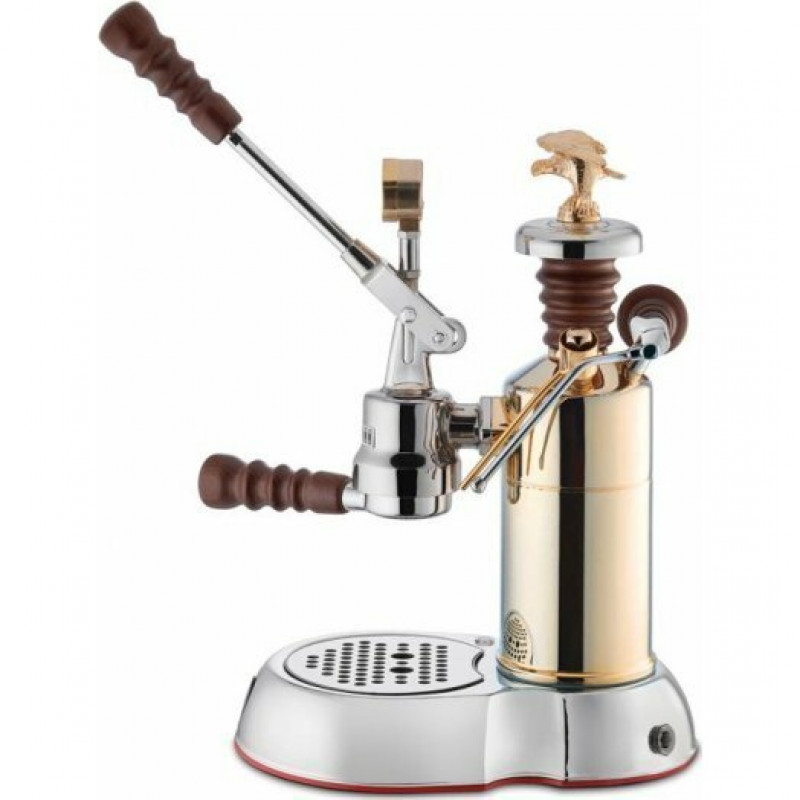 La Pavoni Esperto Competente LPLESC01EU macchina per espresso a leva, cromo/oro