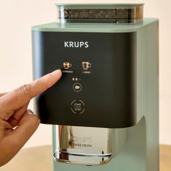 Krups Coffee Crush SA401LE0 macchina per espresso, nero/verde