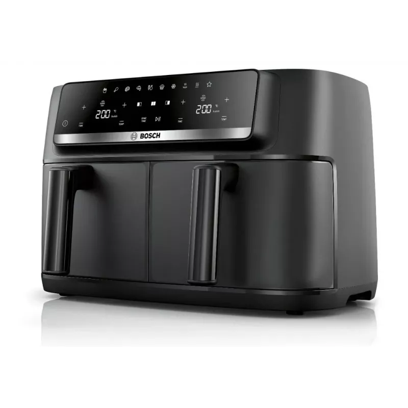 Bosch Serie 4 MAFD440B7 friggitrice ad aria Dual-Basket, 9 L, 2500 W, nero