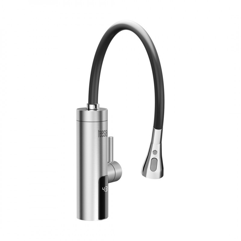 Teesa TSA4107 rubinetto da cucina con scaldacqua istantaneo e bocca flessibile, metallo