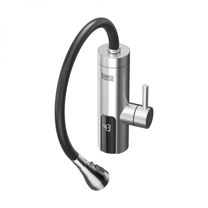 Teesa TSA4107 rubinetto da cucina con scaldacqua istantaneo e bocca flessibile, metallo