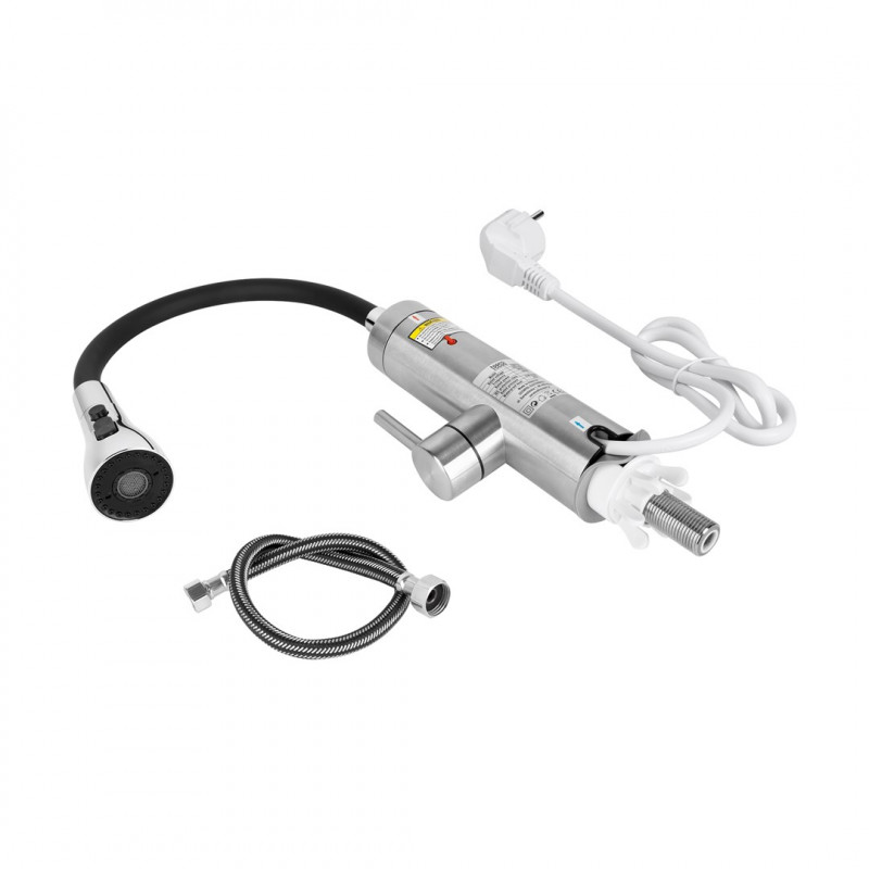 Teesa TSA4107 rubinetto da cucina con scaldacqua istantaneo e bocca flessibile, metallo