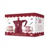 Bialetti Candyland Moka Express 3TZ set macchina per caffè manuale, 150 ml, rosso + 2 tazze