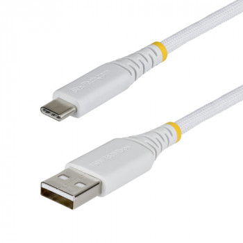 StarTech cavo USB 2.0 intrecciato USB-A a USB-C, 0,3 m, 15 W, bianco