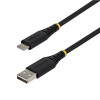 StarTech cavo USB 2.0 intrecciato USB-A a USB-C, 0,15 m, 15 W, nero