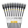 StarTech.com cavo patch Slim Cat6a U/FTP RJ45, 0,3 m, nero, confezione da 10