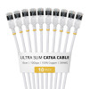 StarTech.com cavo patch Slim Cat6a U/FTP RJ45, 0,15 m, bianco, confezione da 10