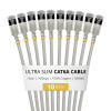 StarTech.com cavo patch Slim Cat6a U/FTP RJ45, 0,15 m, grigio, confezione da 10