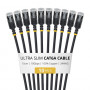 StarTech.com cavo patch Slim Cat6a U/FTP RJ45, 0,15 m, nero, confezione da 10