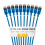 StarTech.com cavo patch Slim Cat6a U/FTP RJ45, 0,15 m, blu, confezione da 10