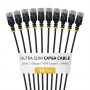 StarTech.com cavo patch Slim Cat6a U/UTP RJ45, 0,3 m, nero, confezione da 10