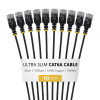 StarTech.com cavo patch Slim Cat6a U/UTP RJ45, 0,3 m, nero, confezione da 10