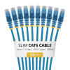 StarTech.com N6PAT100CMBLS10PK Cavo patch Cat6 sottile, RJ45, 1 m, blu, confezione da 10