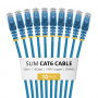 StarTech.com N6PAT50CMBLS10PK Cavo patch Cat6 sottile, RJ45, 0,5 m, blu, confezione da 10