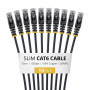 StarTech.com cavo patch Slim Cat6 U/UTP RJ45, 0,5 m, nero, confezione da 10