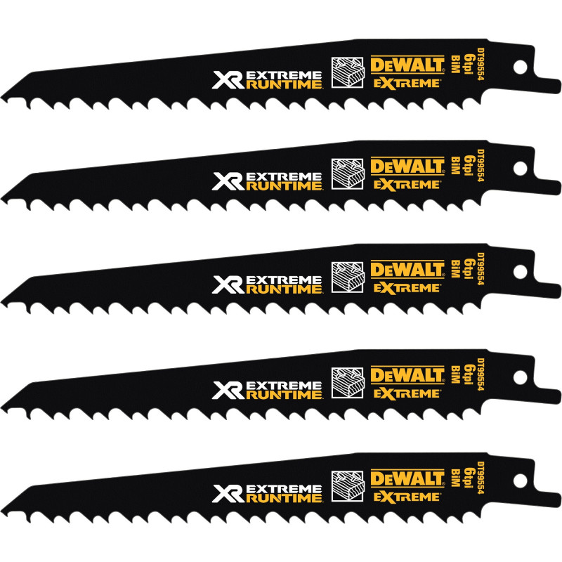 DeWalt Extreme Runtime DT99550-QZ Set lame per sega a gattuccio, 13 pezzi, 152-230 mm