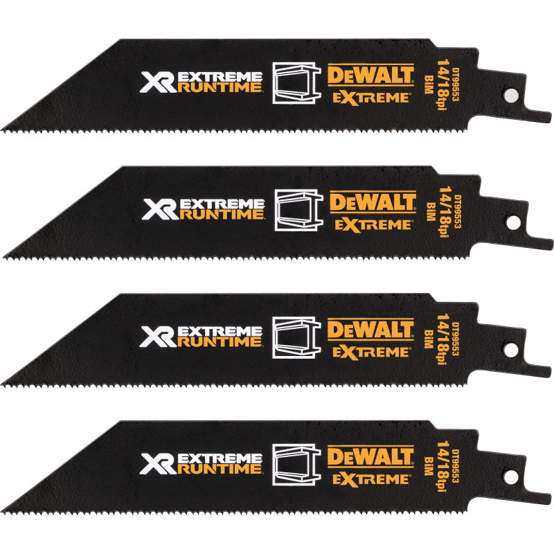 DeWalt Extreme Runtime DT99550-QZ Set lame per sega a gattuccio, 13 pezzi, 152-230 mm