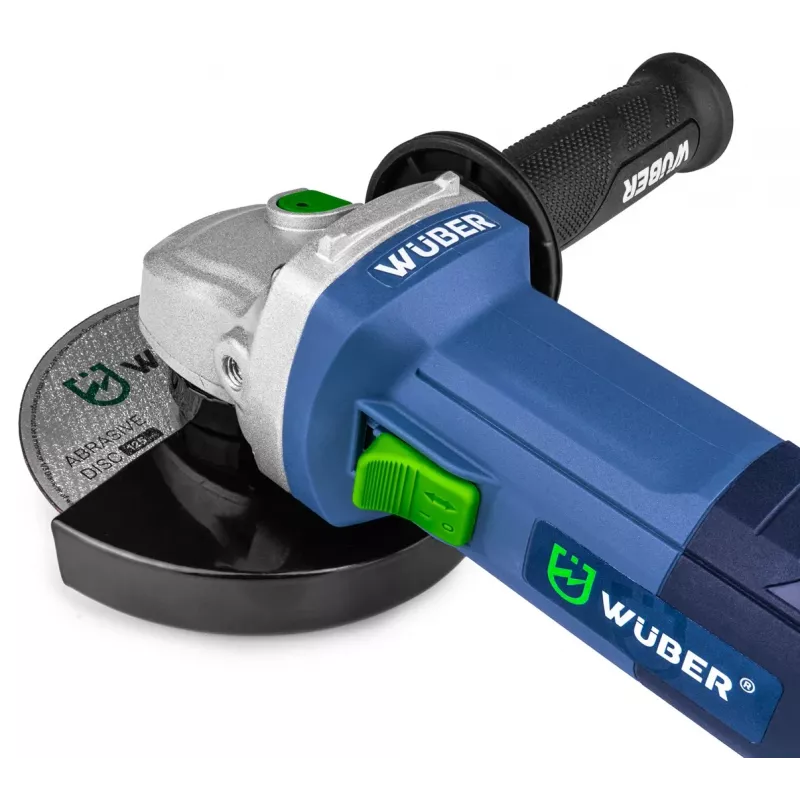 Wuber W27477 Smerigliatrice angolare, 125 mm, 850 W, con 10 dischi