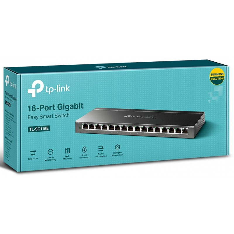 TP-Link TL-SG116E Switch Gigabit Easy Smart 16 porte, V2.4