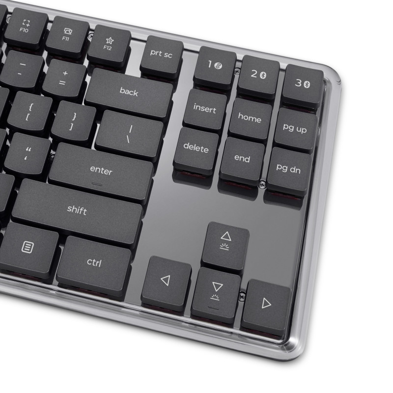 Lenovo Tastiera meccanica wireless multi-mode 8000, layout tedesco, grigio